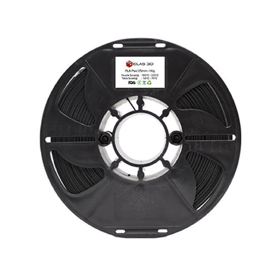 Elas PLA Plus Siyah Filament 1.75mm 1KG